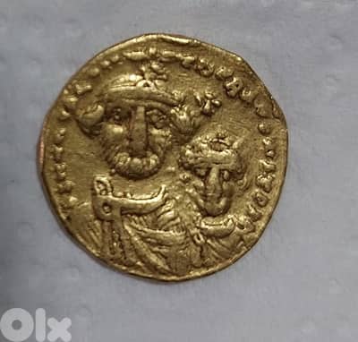 Gold Byzantine Coin Solidius for Emperor Heracalius year 616 AD 4.3 gr