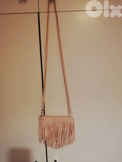 Pink leather bag
