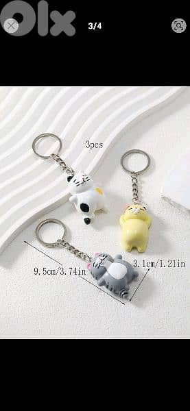 Lazy Cats keychains 2
