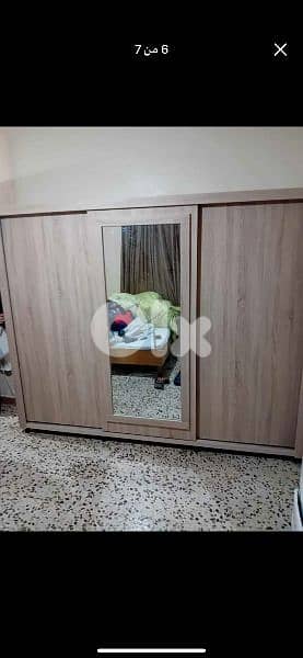 خزانة سحاب عرض 240 سم تفصيل جديد ملبسة من قلبا لون ابيض