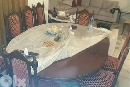full precious&unique dining table with 8 chairs