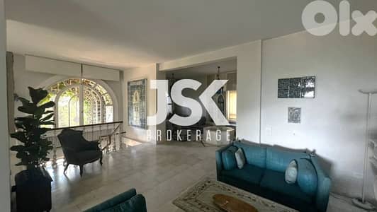 L15338-Stunning Villa with Garden For Sale in Baabdat