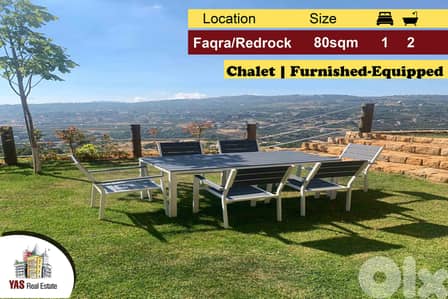 Faqra/Redrock 80m2 | 140m2 Garden | Furnished/Equipped Chalet | View|D