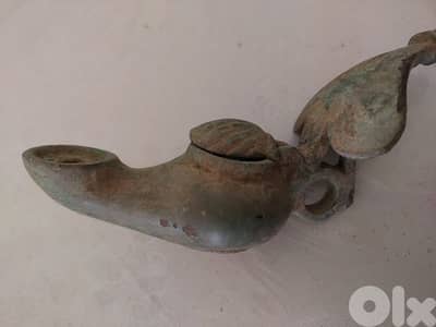 Ancient Eastern Roman Byzantine Bronze Oil Lamp from the 6th century
