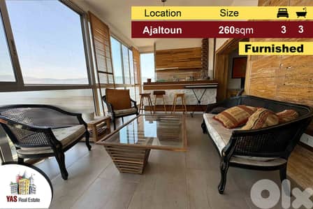 Ajaltoun 260m2 | Designer’s Signature | View | Furnished | EL |