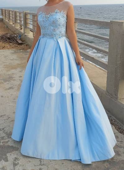 Blue dress for any Occasions  for rent للايجار