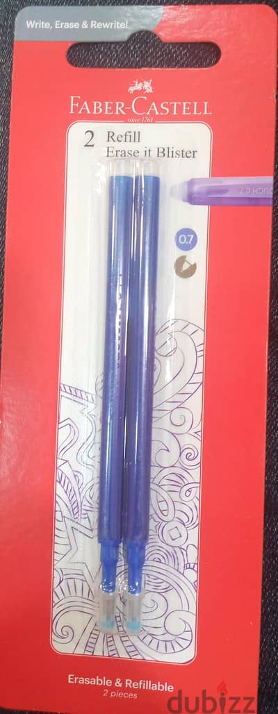 FABER CASTELL 2 REFILL ERASE IT BLISTER