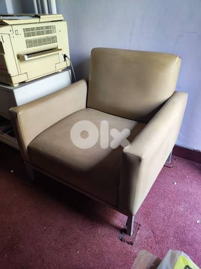 3 Leather Matching Chairs.