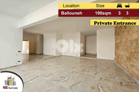 Ballouneh 190m2 | Private Entrance | Open View | TO |