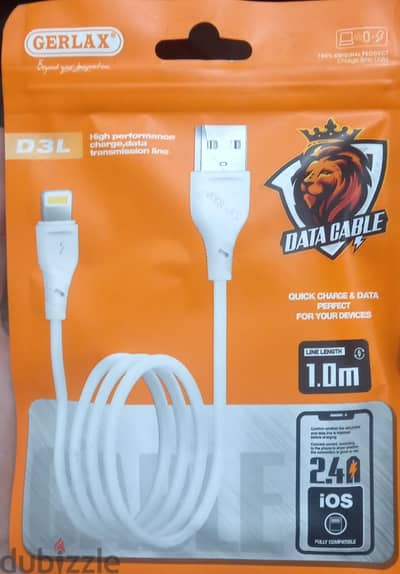 GERLAX DATA CABLE  1.0 M IOS