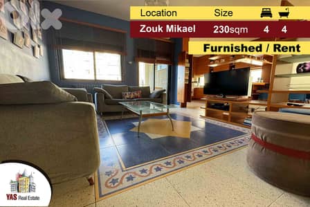 Zouk Mikael 230m2 | Furnished | European Style | Rent | Decorated|EL |