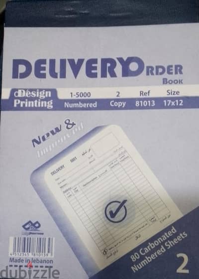 DELIVERY ORDER BOOK 80 CARBONATED NUMBERED SHEETS