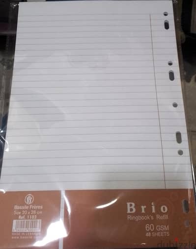 BRIO RINGBOOKS REFILL 48 SHEETS