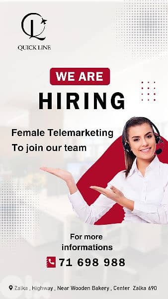 Female Telemarketers Needed
