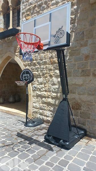 movable hoop stand basketball