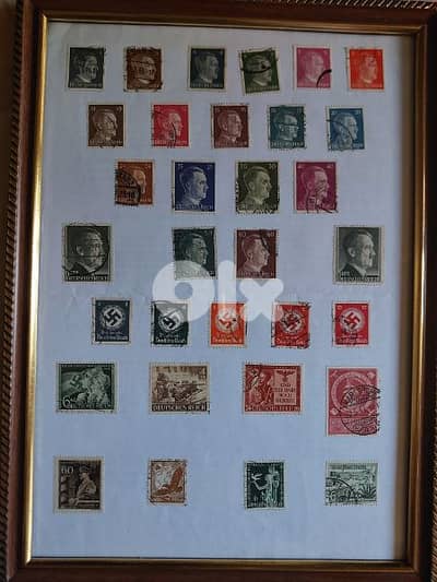 32 Stamps Set ofNazi German WW II طوابع عدد ٣٢الماني نازي هتلر