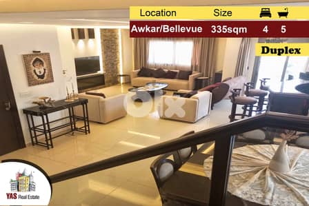 Awkar/Bellevue 335m2 | 120m2 Terrace | Luxury | Decorated | View | PA
