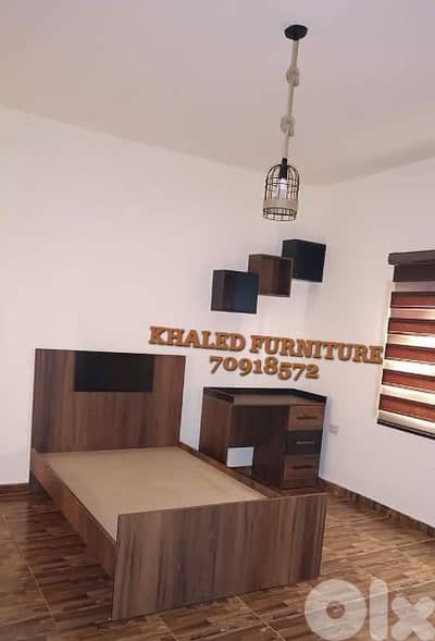 تخت مفرد و نص مع مكتب (HIGH QUALITY)