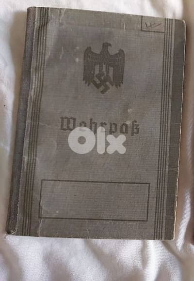 German Nazi passport for Solider in WW2 Original and Genuine