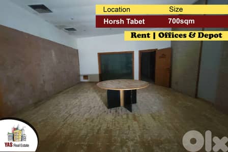 Horsh Tabet 700m2 | Depot & offices | Rent | Prime Location | AA |