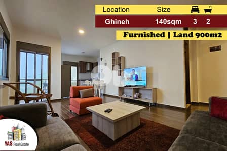 Ghineh 900m2 LAND | Apartment 140m2 Furnished | Quiet Area | AC |