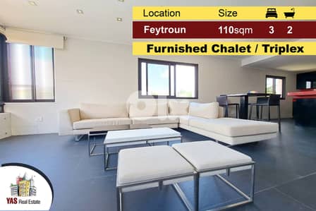 Feytroun 110m2 | Furnished Chalet | Triplex | Mountain View | DA |