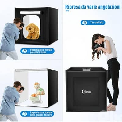 Ombar photo studeo 80×80 Cm & 3 light boards, 210 pro /4$ drlivery
