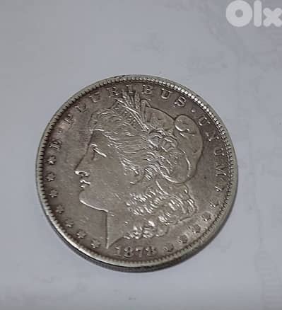 USA One Morgan Dollar silver Coin year 1878 weight 26.5 grams