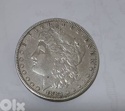 USA One Morgan Dollar silver Coin year 1884weight 26.5