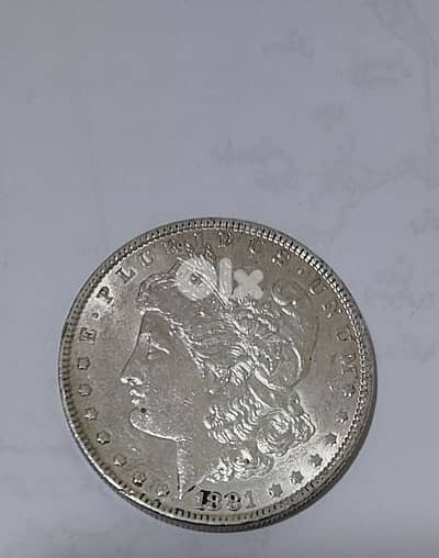 USA One Morgan Dollar silver Coin year 1881 weight 26.5 grams.