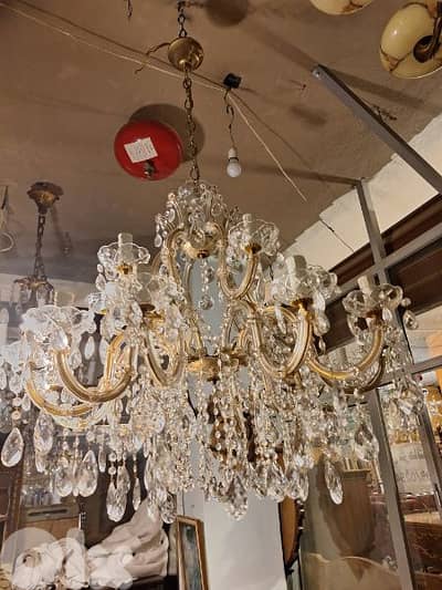 ثرية كرستال ماري تيريز مميزة اصلية ايطالي حجم كبير طبقتين chandelier