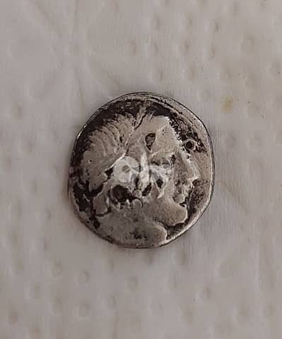Ancient Head of Rome Silver Coin of the Roman Republic 509-27 BC