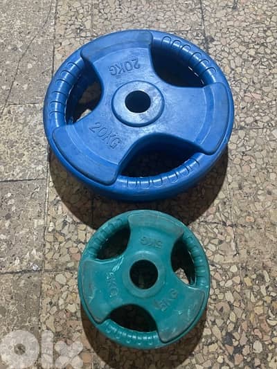 Olympic plates coloured new 50kg very good quality