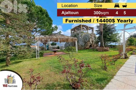 Ajaltoun 300m2|150m2 Terrace/Garden | Pool | Furnished | DA/KH |