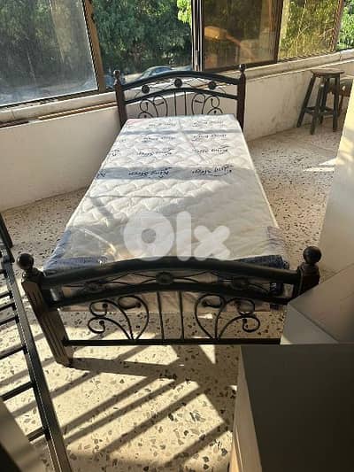 تخت مفرد ونص 120 سم ماليزي تقيل خشب سميك جيرسي