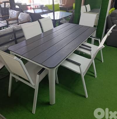 طاولة الومينيوم مع ست كراسي  Aluminium table