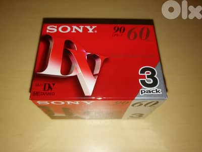 Sony mini dv pack of 3 cassettes new sealed 60min  90min LP