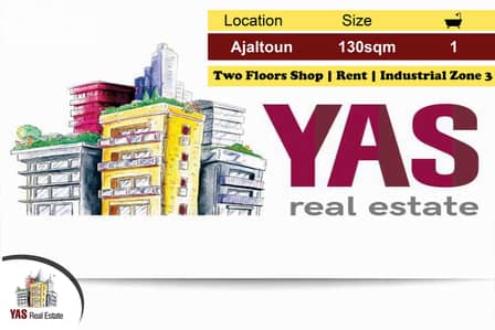 Ajaltoun 130m2 | Shop | Rent | Two Floors | Industrial Zone 3 | AC |