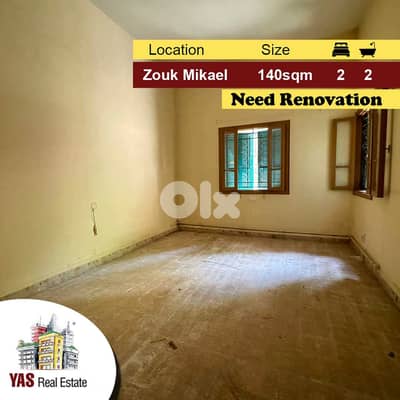 Zouk Mikael 140m2 | Need Renovation | Mountain View | EL |