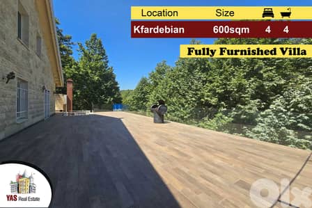 Kfardebian 600m2 Villa | 900m2 Land | Furnished | Mountain View | DA