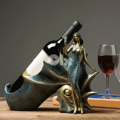 Sea Snail Wine Rack – Resin Bottle Holder with Graceful Woman