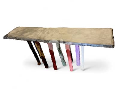 Concrete console table