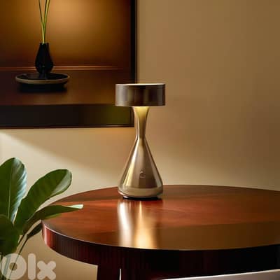 Cordless Bronze Table Lamp — 24cm Dimmable
