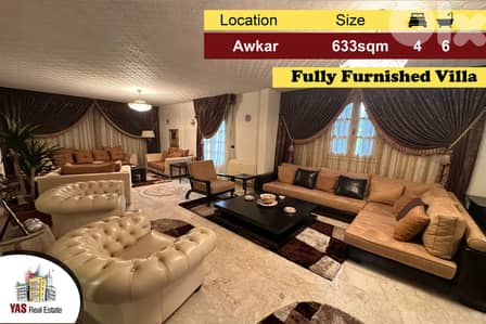 Awkar 550m2 | Land 633m2 | Furnished Villa | Luxury | MJ |