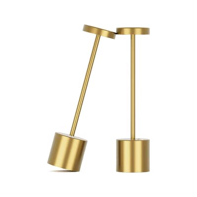 Modern Iron Table Lamp with Rechargeable, Dimmable LED Light