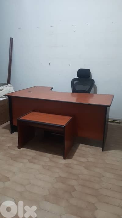 desk with  extension
