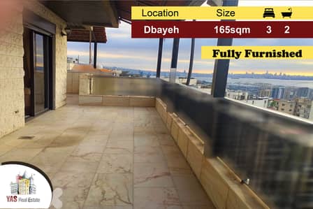 Dbayeh 165m2 | 100m2 Terrace | Furnished | Sea View | Catch | PA |