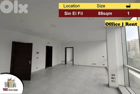 Sin El Fil 88m2 | Office | For Rent | New | Well maintained | AA AC|