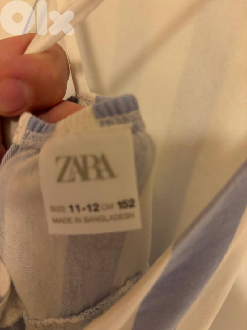 Zara blue striped dress 1