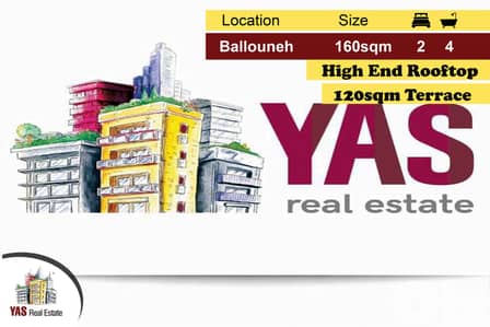 Ballouneh 160m2 | 120m2 Terrace | Rooftop | Prime Location | AC |